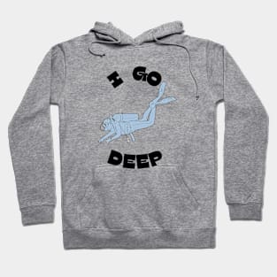 I Go Deep Diving T shirt White Hoodie